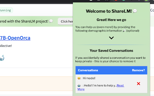 Open Large Language Model Conversation Dataset website screenshot