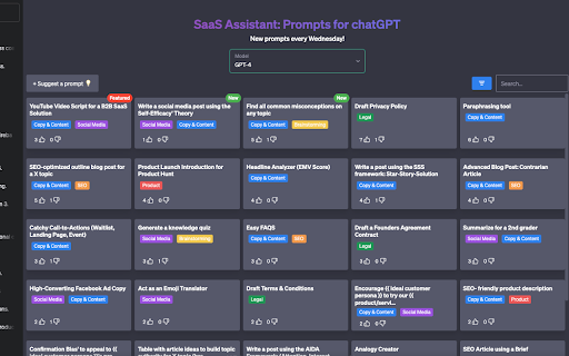 SaaS Assistant website screenshot