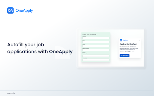 One Click Job Application website screenshot