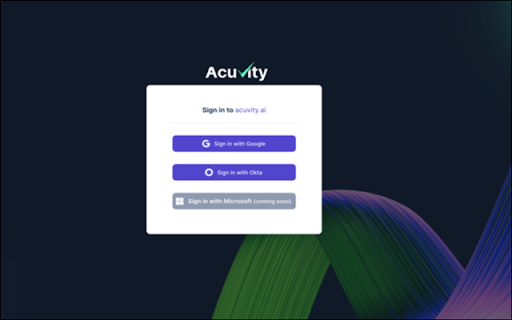 Acuvity website screenshot