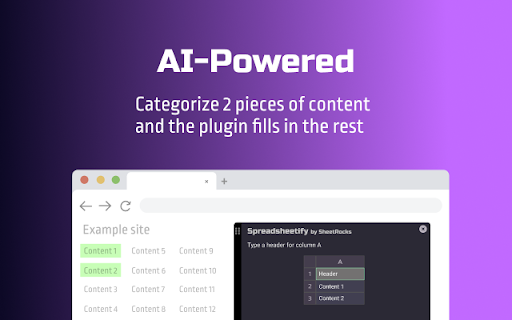 Spreadsheetify website screenshot