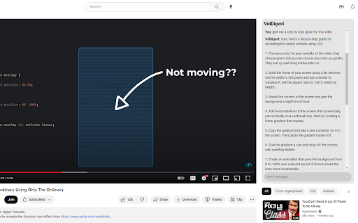 VidDigest website screenshot