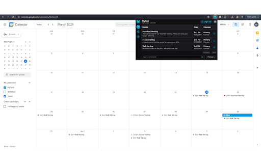 Mytask Nlm Ai Text To Calendar website screenshot