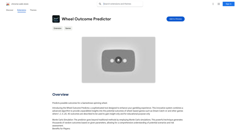 Wheel Outcome Predictor website screenshot