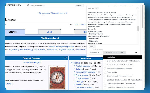 Askman Chrome Extension website screenshot