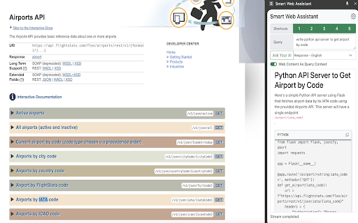 Smart Web Assistant website screenshot