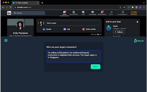 Heylead Your Lead Gen Ai Sidekick website screenshot