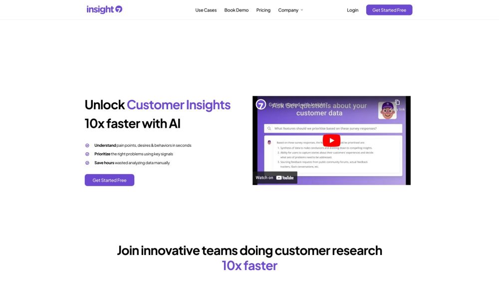 Insight7 website screenshot