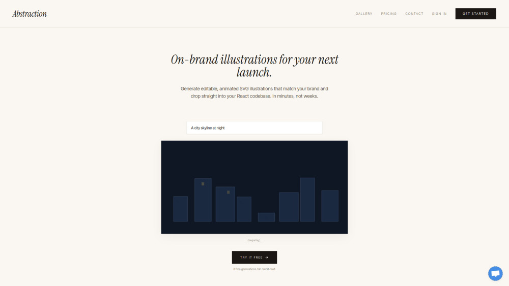 Abstraction website screenshot
