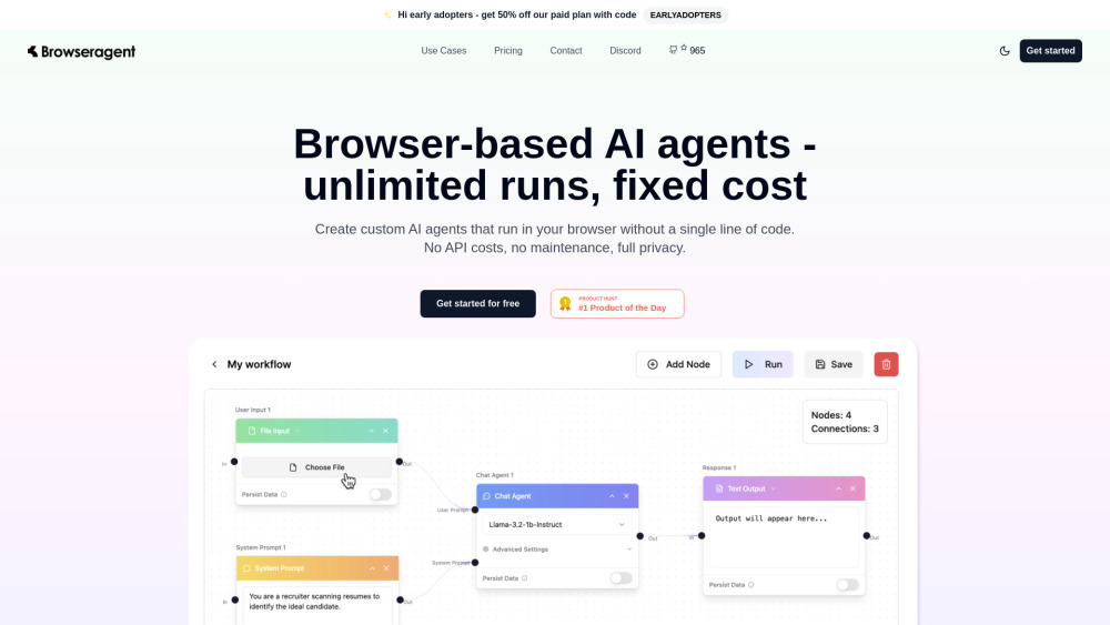 Browseragent website screenshot