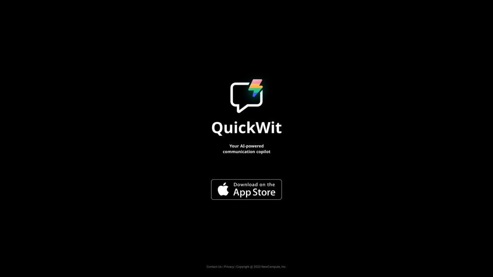 QuickWit website screenshot