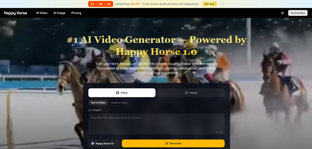 Happhorse Ai Video website screenshot