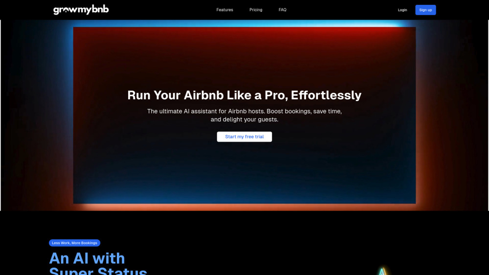 Grow My BnB website screenshot