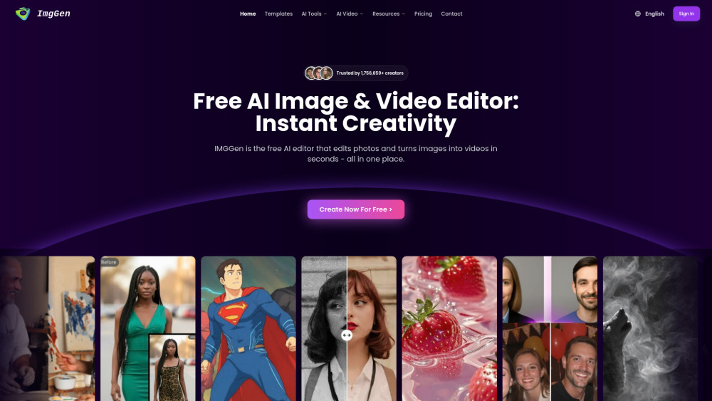 IMGGen website screenshot