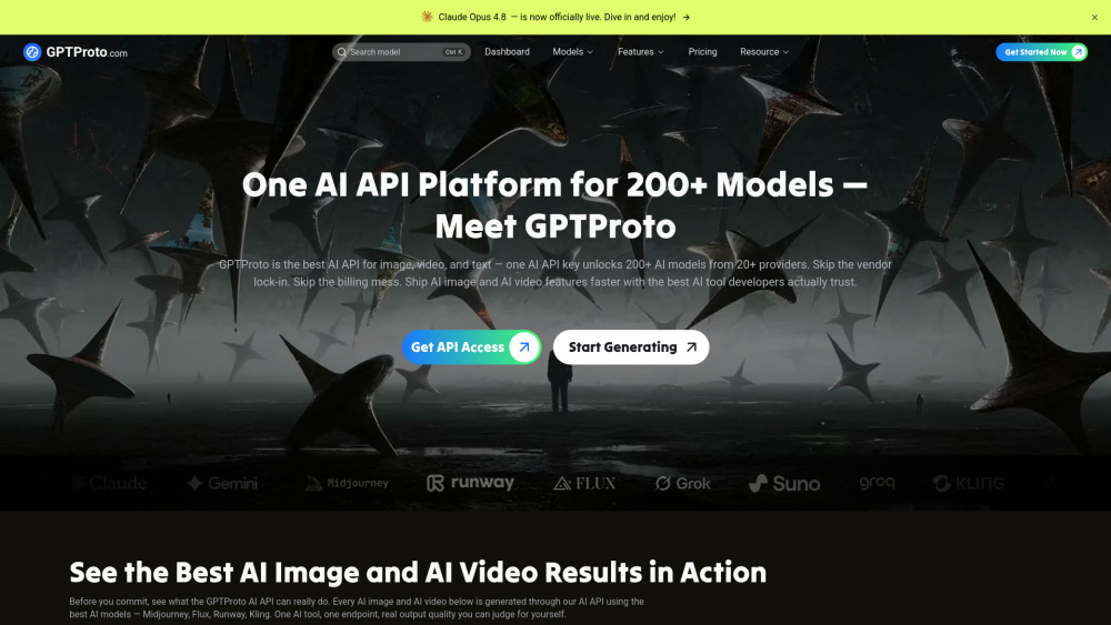 GPTProto website screenshot