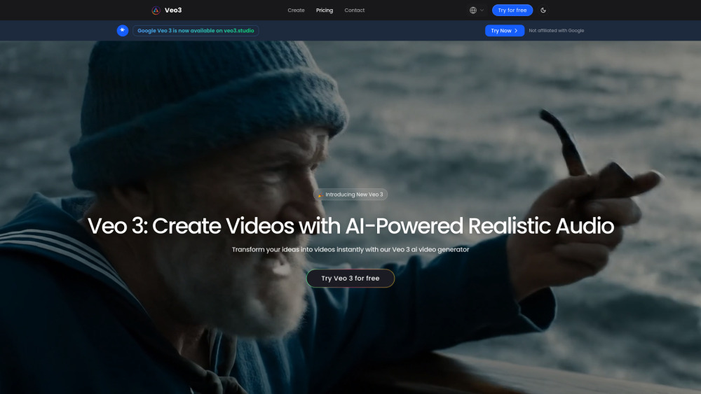 Veo 3 website screenshot