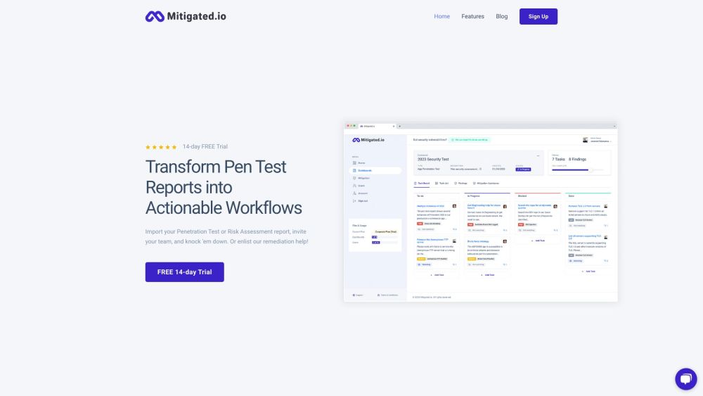 Mitigated.io website screenshot