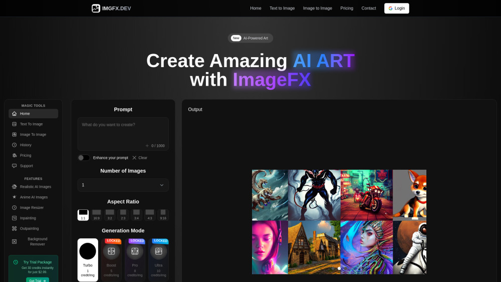 ImageFX website screenshot