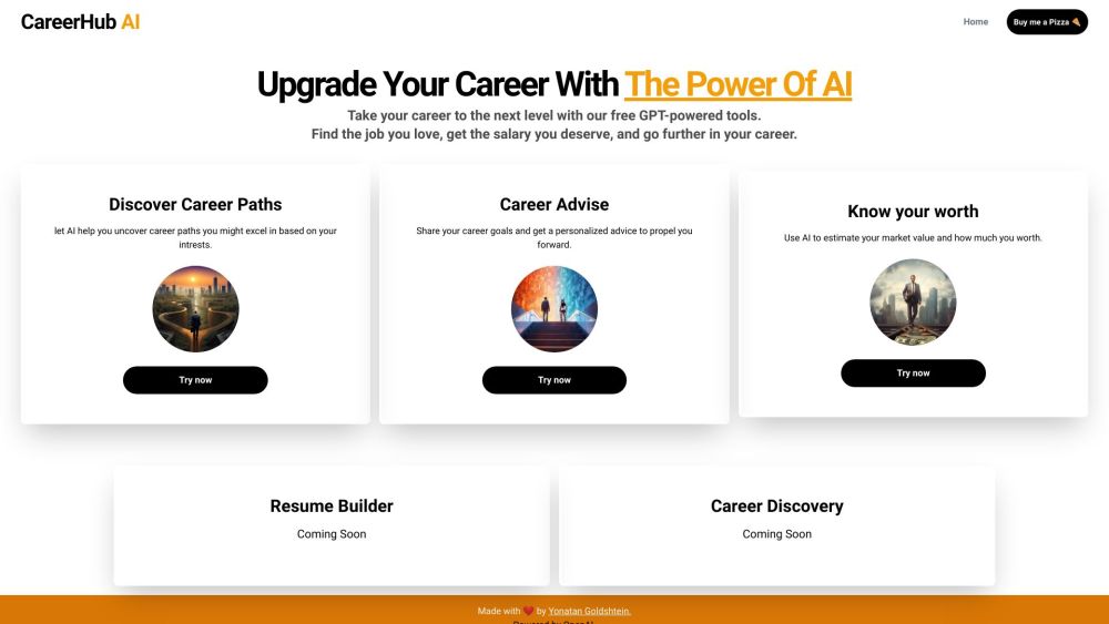 CareerHub AI website screenshot