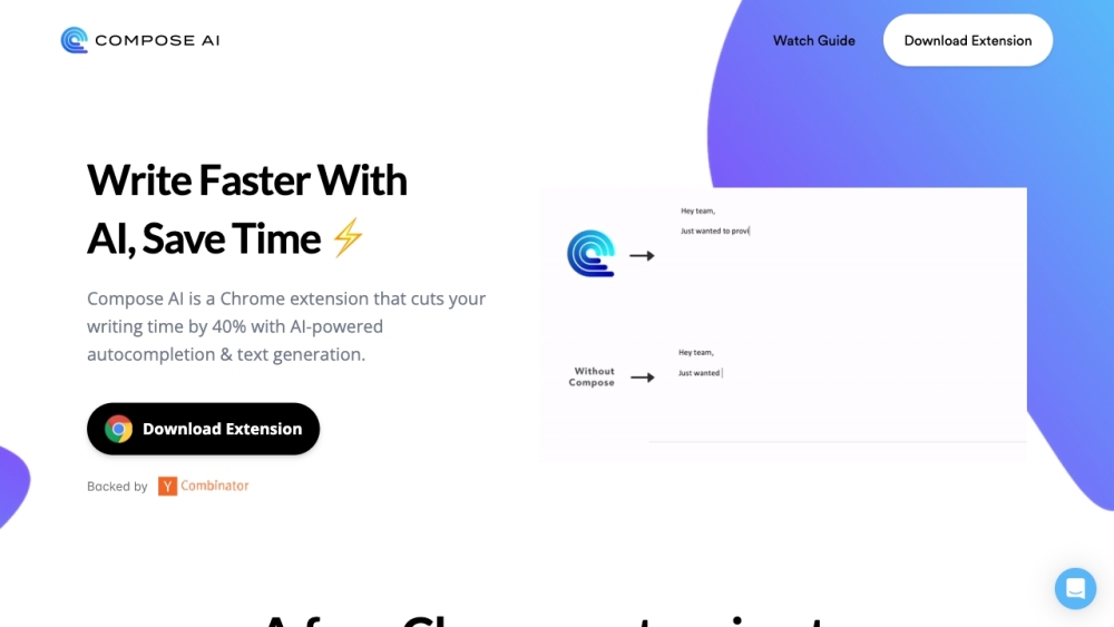 Compose AI website screenshot