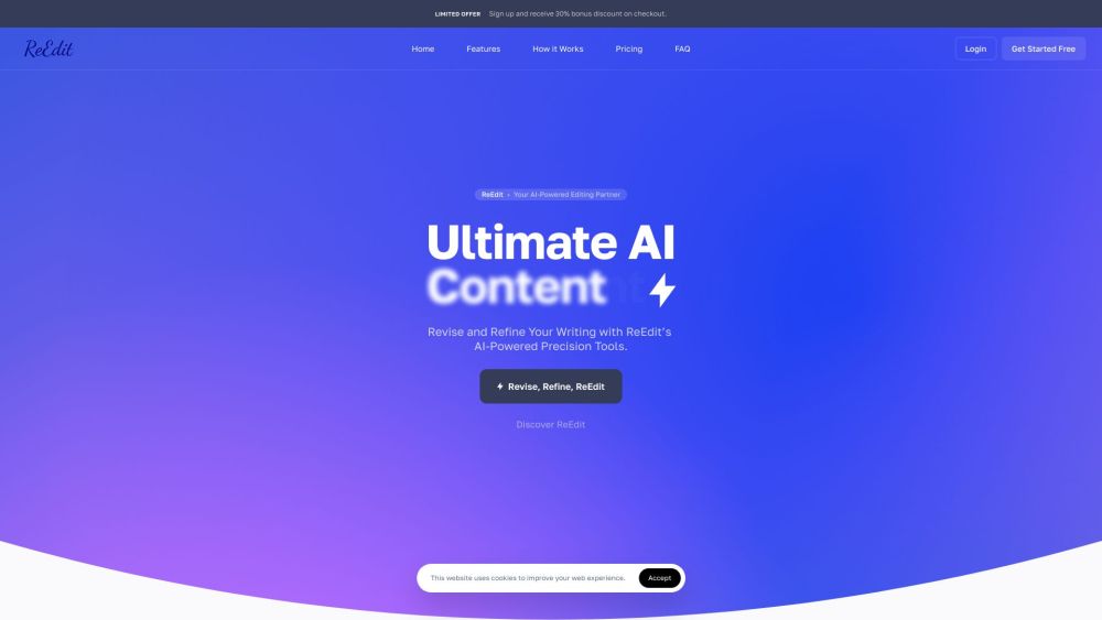 ReEdit website screenshot