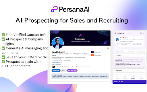 Persana AI website screenshot