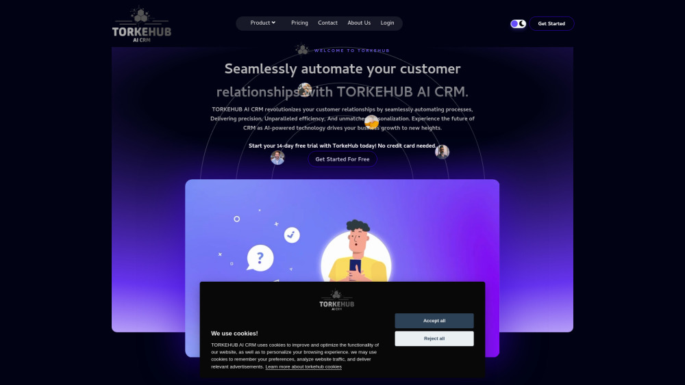 TorkeHub website screenshot