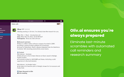 Oliv.ai website screenshot