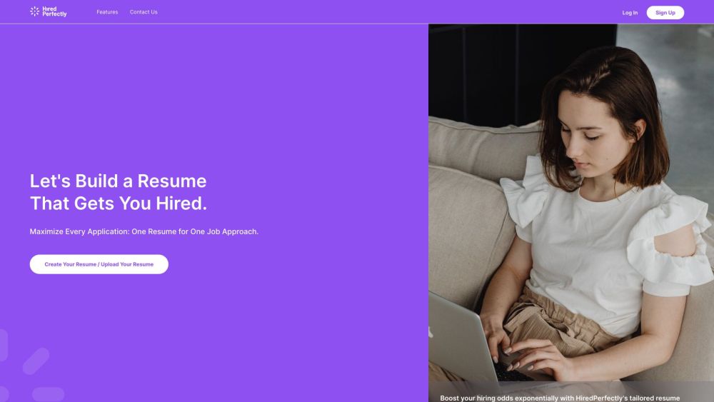 HiredPerfectly website screenshot