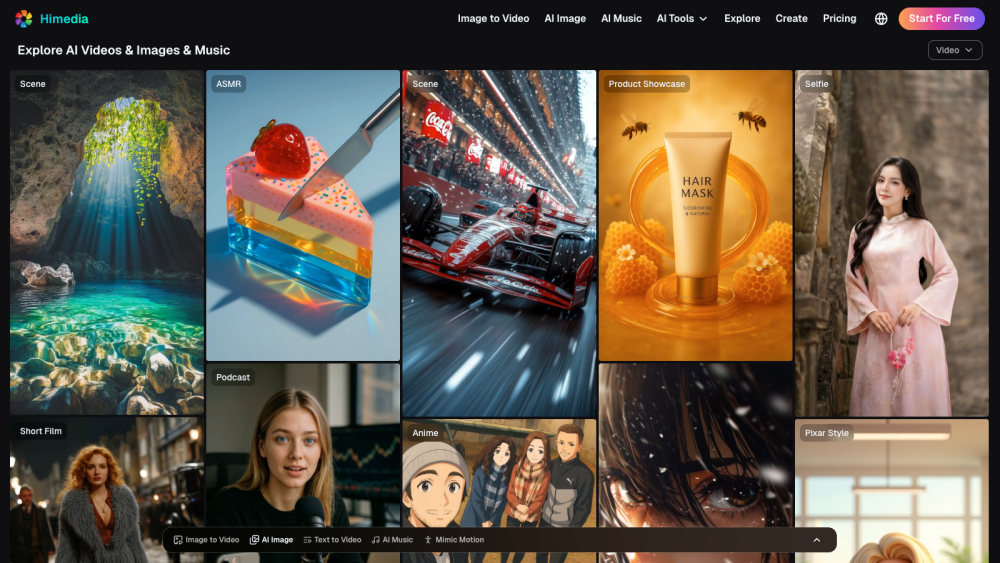 Himedia website screenshot