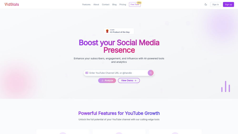 Vidstats website screenshot