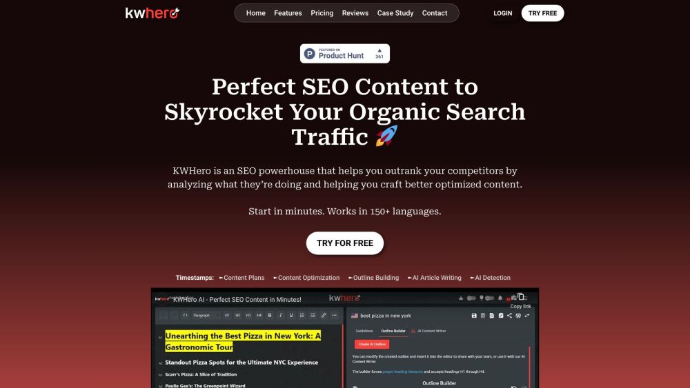 KWHero website screenshot