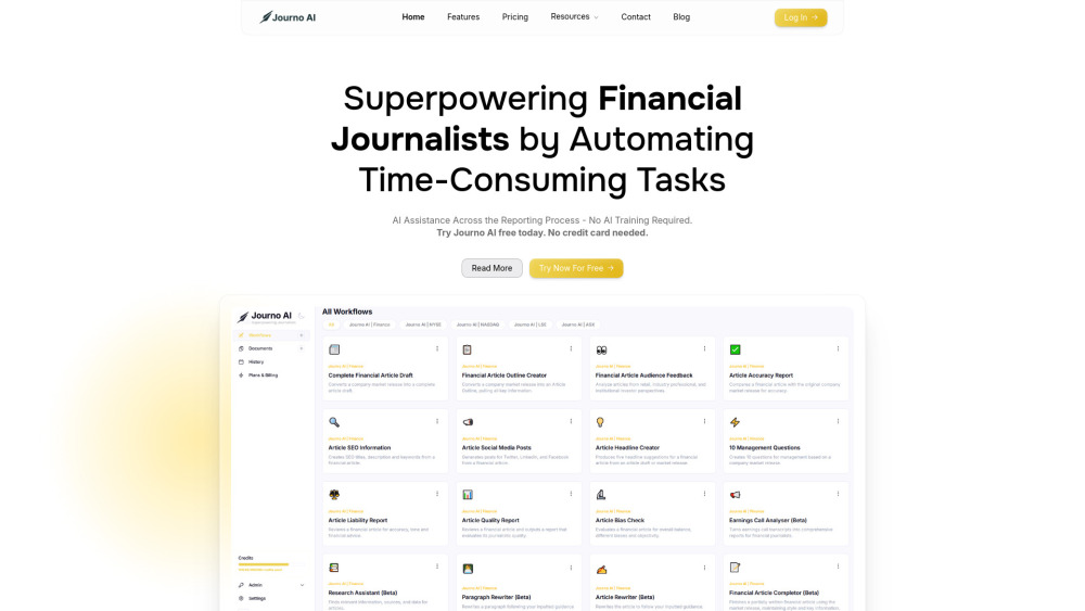 Journo Ai website screenshot
