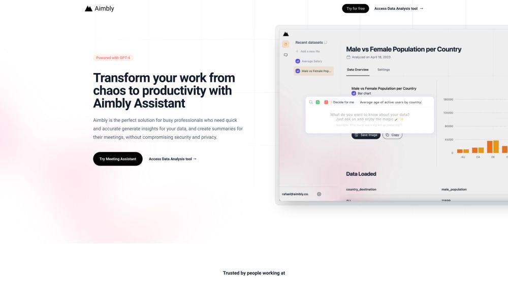 Aimbly website screenshot