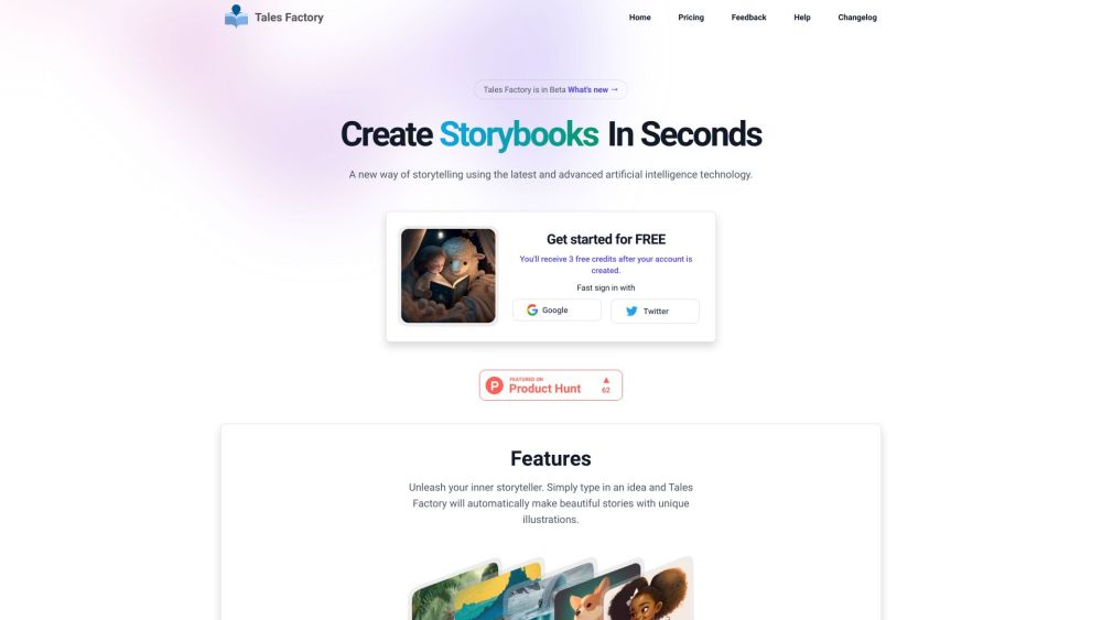 Tales Factory website screenshot