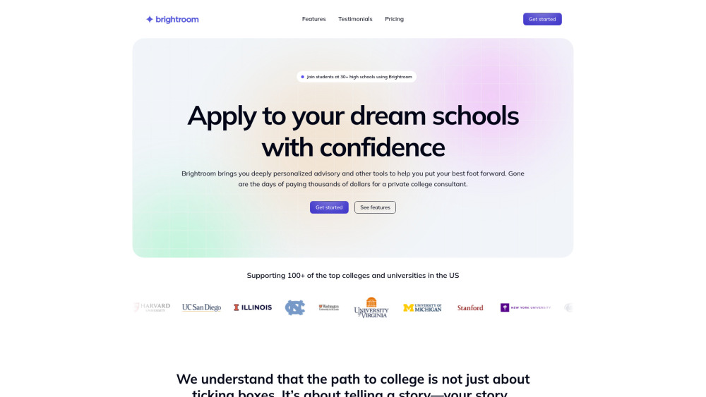 Brightroom AI website screenshot