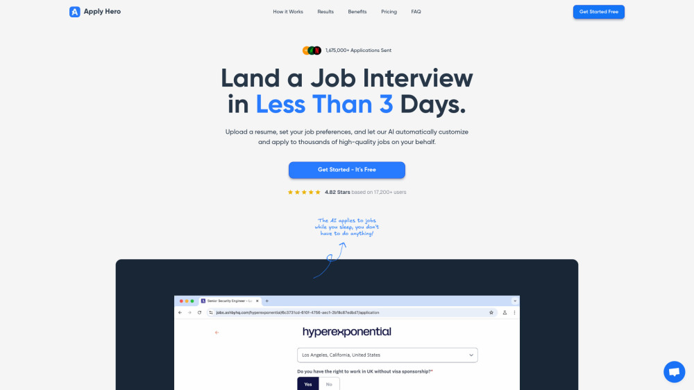 Apply Hero Ai website screenshot
