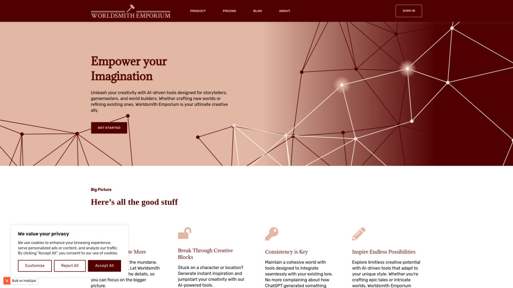Worldsmith Emporium website screenshot