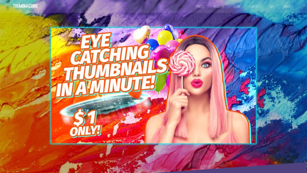 Thumbmachine website screenshot