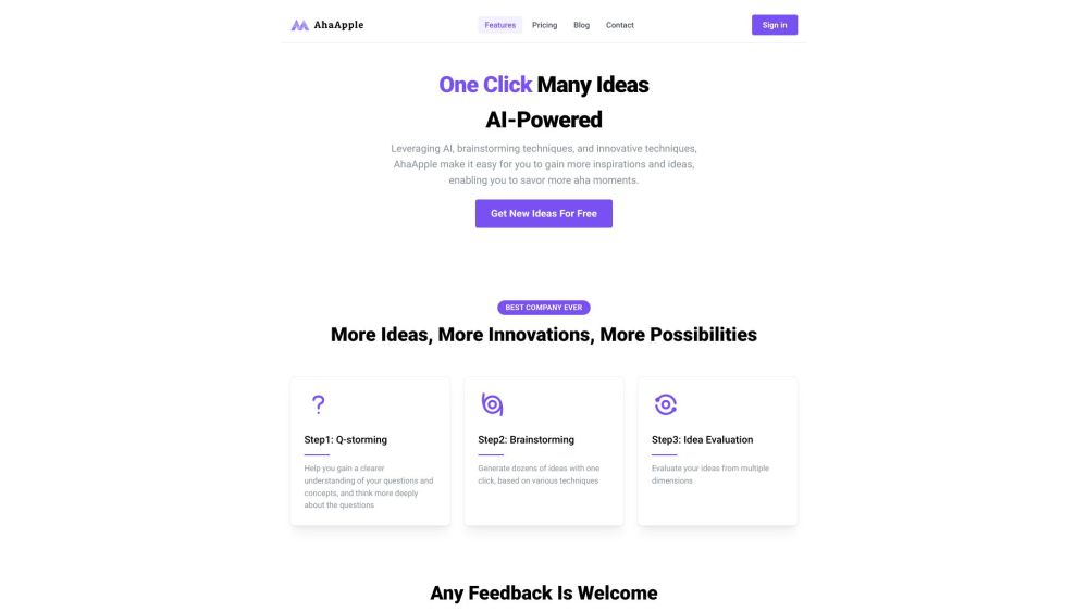 Ahaapple website screenshot