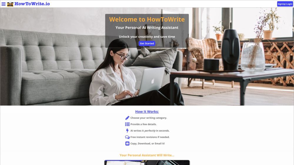 HowToWrite.io website screenshot