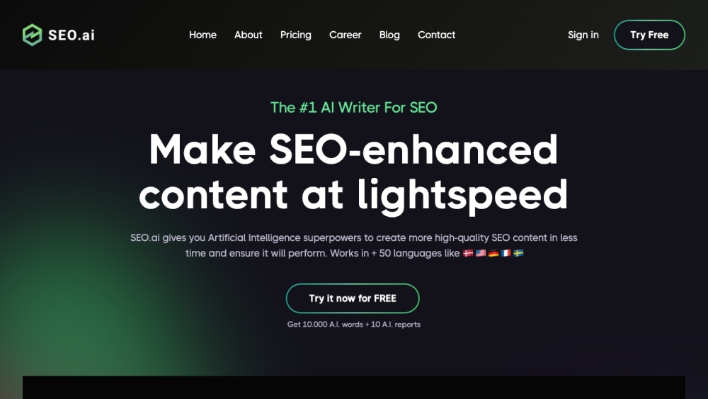 SEO.AI website screenshot