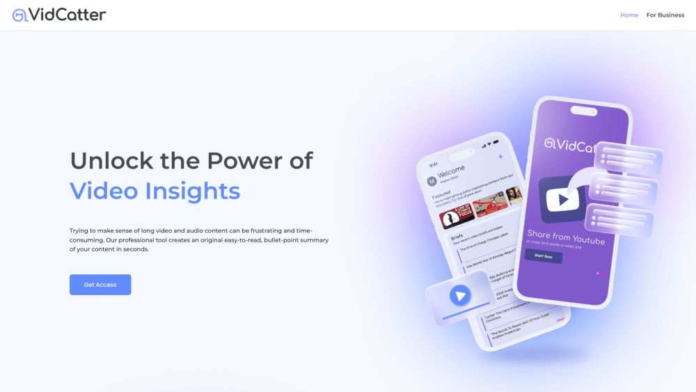 VidCatter IO website screenshot