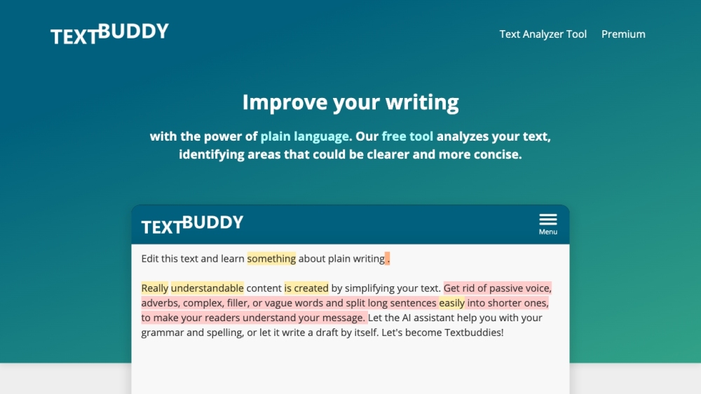 Textbuddy website screenshot
