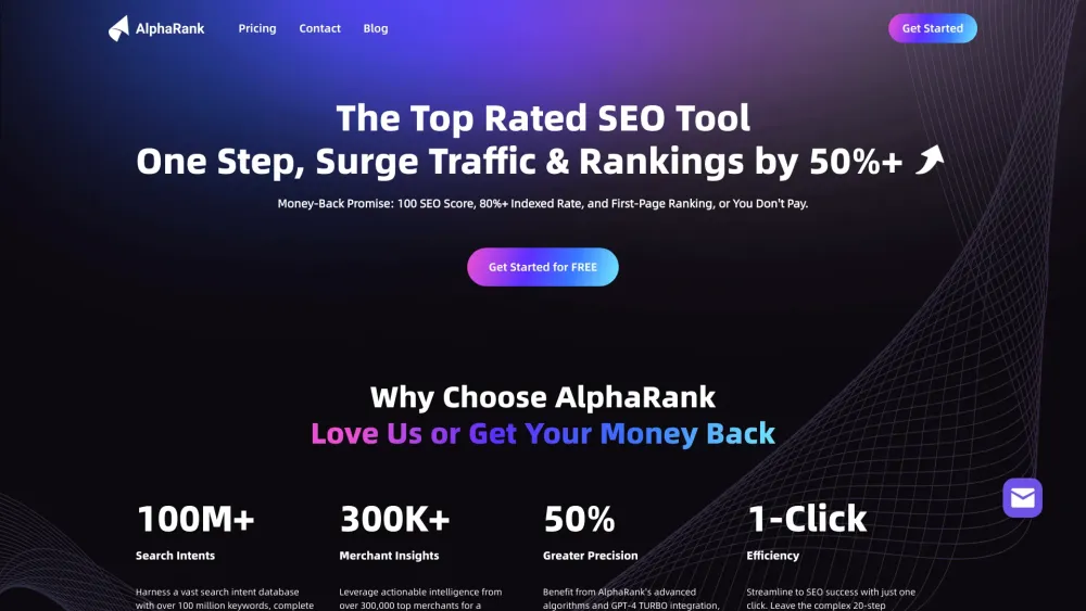 AlphaRank website screenshot