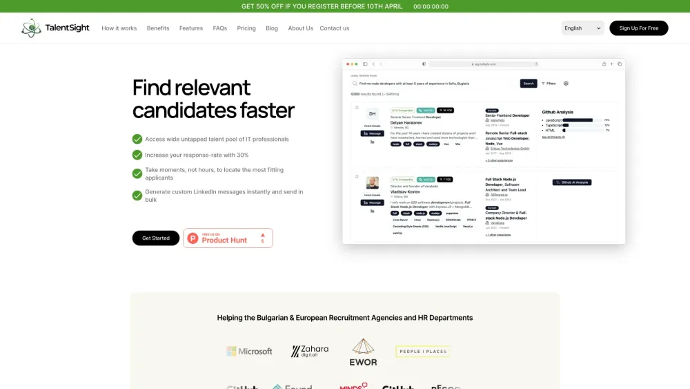 TalentSight website screenshot