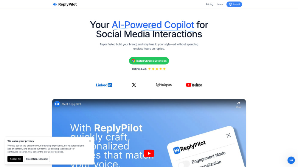 Replypilot website screenshot