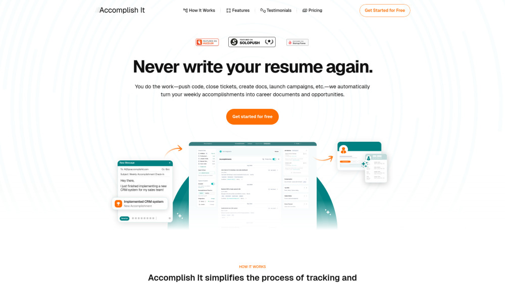 Accomplish It website screenshot
