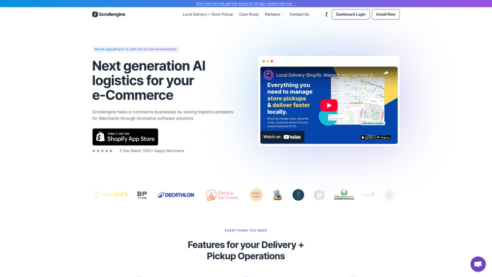 Scrollengine website screenshot