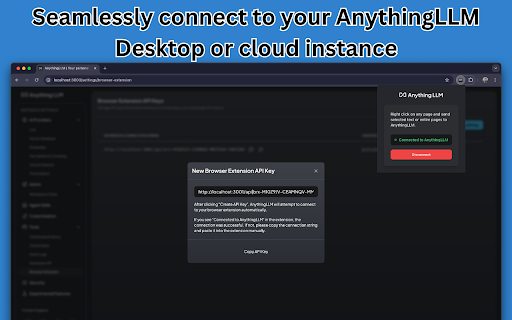 AnythingLLM Browser Companion website screenshot